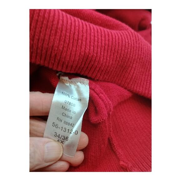 Woman Within Dark Red Turtleneck Sweater Top Plus Size 4X Long Sleeve Cotton - Picture 8 of 9